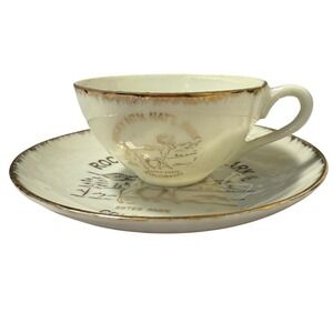 Vintage Parksmith Corp Rocky Mountain National Park Teacup Saucer 22K Gold
